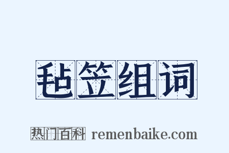 毡笠组词是什么意思的图片